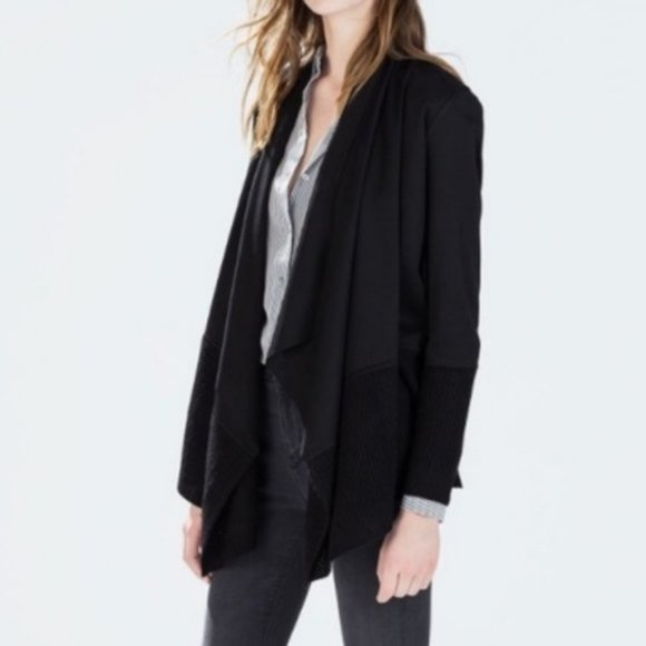 Zara Sweaters - ZARA Knit Black Open Front Cardigan Sweater Medium